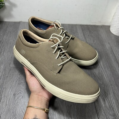 Skechers Skech-Air Porter Zevelo Shoes Men’s Size 14 Khaki Tan Sneakers  64943