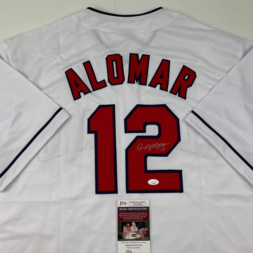 Autographed/Signed Roberto Alomar Cleveland White Baseball Jersey JSA COA - Image 2 of 4