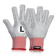  Grey Professional Vinyl Wrap Anti-Static Application Gloves (2 Large Grey