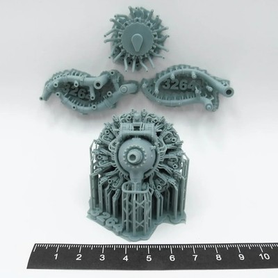 Wright R-3350 Radial Engine 3D Detail Set 1/32   For B-29, Constellation, B-32