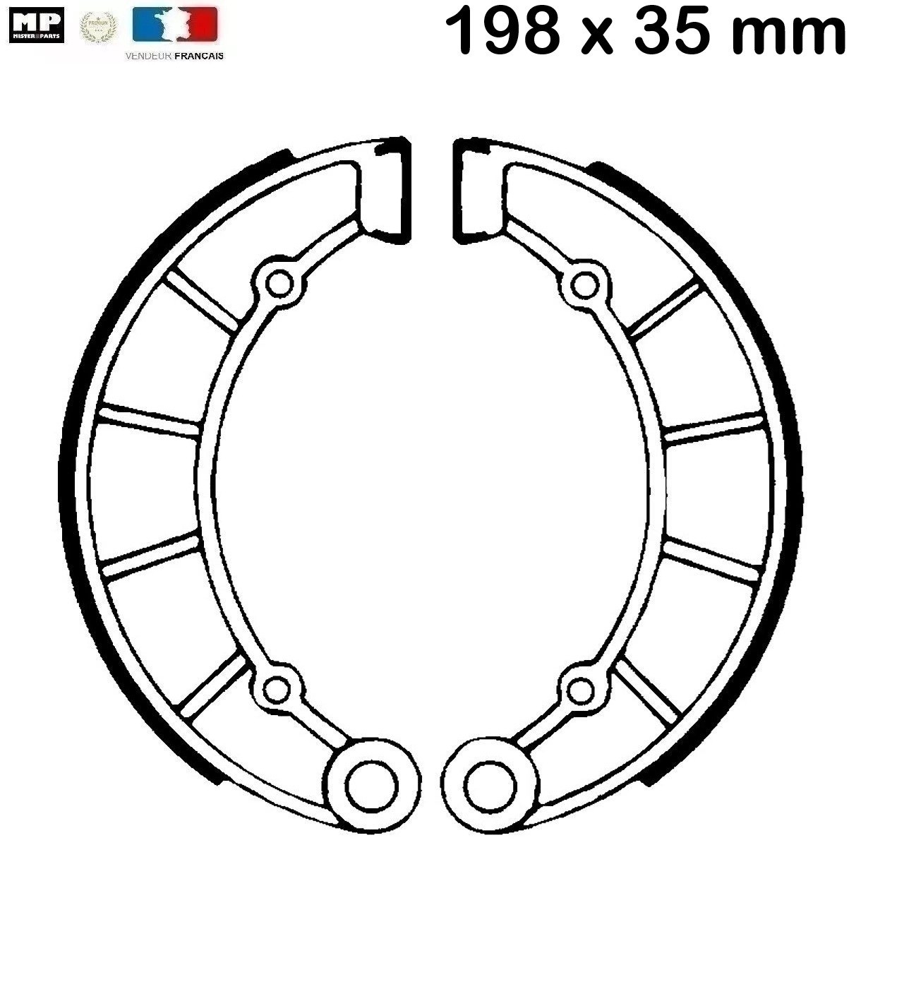 Mâchoires de frein arrière Kawasaki Z 900 rénovation tambour pour moto de route 1973 1975