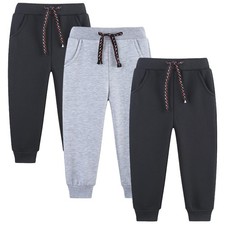 Kids Tween Boys Pants Sweatpants3 Pack Pull On Fleece Jogger Outfits Clothes ...