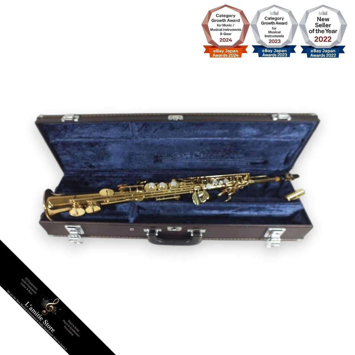 管楽器・吹奏楽器 YAMAHA Soprano Saxophone YSS-62 Yamaha YSS-62 & Hard Case Soprano Saxophone Sax Tested