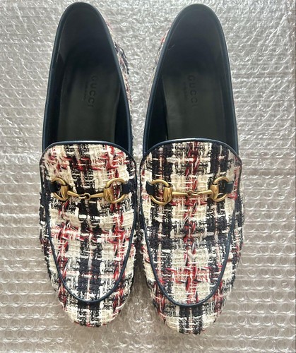 GUCCI Loafers Shoes Horse Bit EU 37.0 US 7.0 Multicolor Authentic - Picture 17 of 24