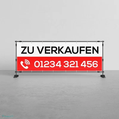 Vinylbanner mit Druck wetterfest Werbebanner individuell Oesen Aussenwerbung PVC - Bild 1 von 3