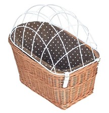 Aumüller Bicycle Dog Basket with Protective Wire for Luggage Rack