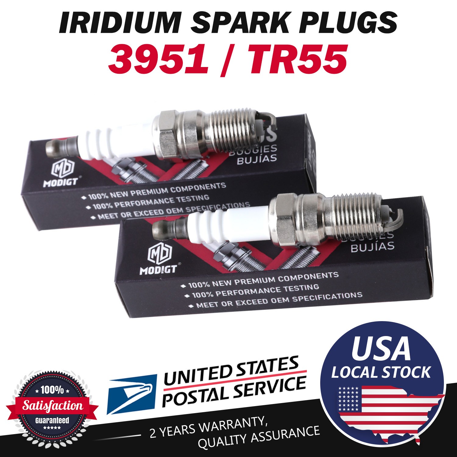 6Pcs Fit NGK 3951 TR55 Spark Plugs Iridium For Ford Chevrolet Cadillac Buick