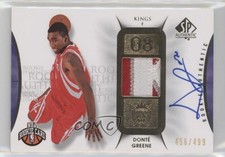 2008-09 SP Authentic Rookie Authentics /499 Donte Greene #116 Patch Auto k4s