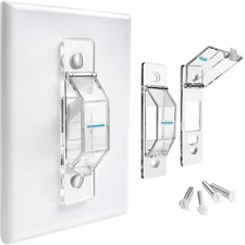 2 Pack Light Switch Cover Guard,Wall Light Switch Lock With Glow In The Dark Eff