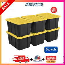 6pack - Sterilite Large Storage Bin, 27 Gallon Durable Plastic Storage FREESHIP