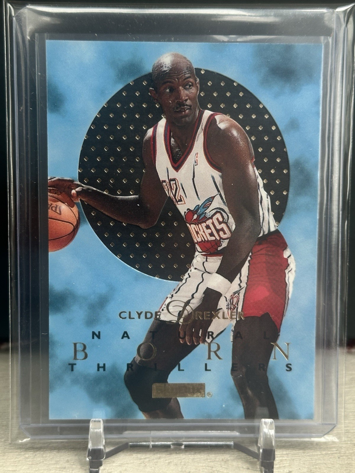 1995-96 Skybox E-XL Natural Born Thrillers Clyde Drexler #4 Of 10
