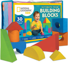 National Geographic Kids Jumbo Foam Blocks 30-Piece Foam Building Blocks New Toy
