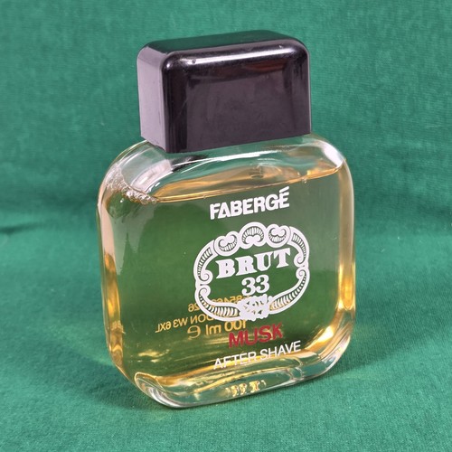 Vintage Faberge Brut 33 Musk Aftershave 100ml Splash Bottle London W3 Rare