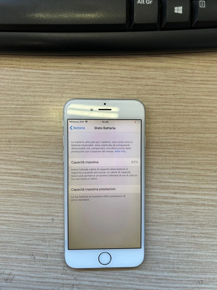 Apple iPhone 6 16GB BIANCO FUNZIONANTE SBLOCCATO COLLEZIONE IOS 12.5 SMARTPHONE - Immagine 2 di 4