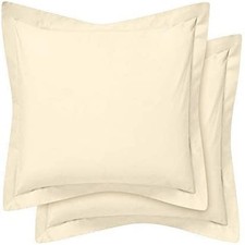 100 Egyptian Cotton Euro Pillow Shams Set of 2 European Square Pillow Covers...