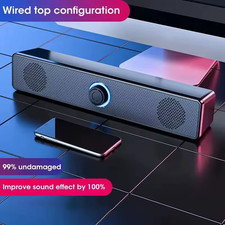 PC Soundbar Wired and Wireless Bluetooth Speaker USB Powered Soundbar for TV Pc