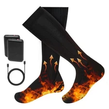 Heated Socks for Men Women,Rechargeable Heated Sockings,Washable Sock Warmers, 