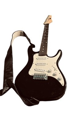AXL Guitars Strat Style Electric Guitar Black 6 String Right Handed Full Size