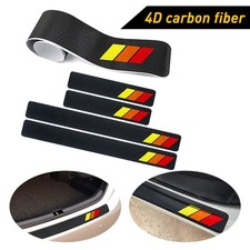 4d Carbon Fiber Rear Bumperdoor Scuff Sill Plate Cover Panel Step Protector Usa