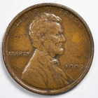 1909 VDB Lincoln Wheat Penny Cent Very Fine (VF)