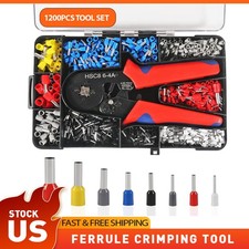Ferrule Crimping Tool Self-adjustable Kit Wire Crimper 1200pcs Pliers Terminal