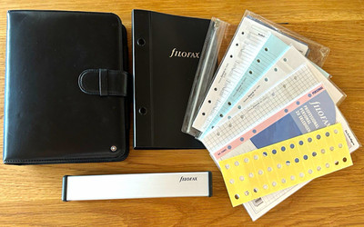 Montblanc Filofax Organizer Leder schwarz mit Register & Zubehör Meisterstück