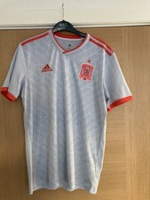 Hiszpania Adidas 2018/19 Wyjazdowa koszulka piłkarska Climalite Rozmiar M Oryginalna
