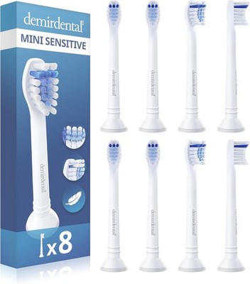 8er demirdental Mini Sensitive Aufsätze passend für Philips Sonicare