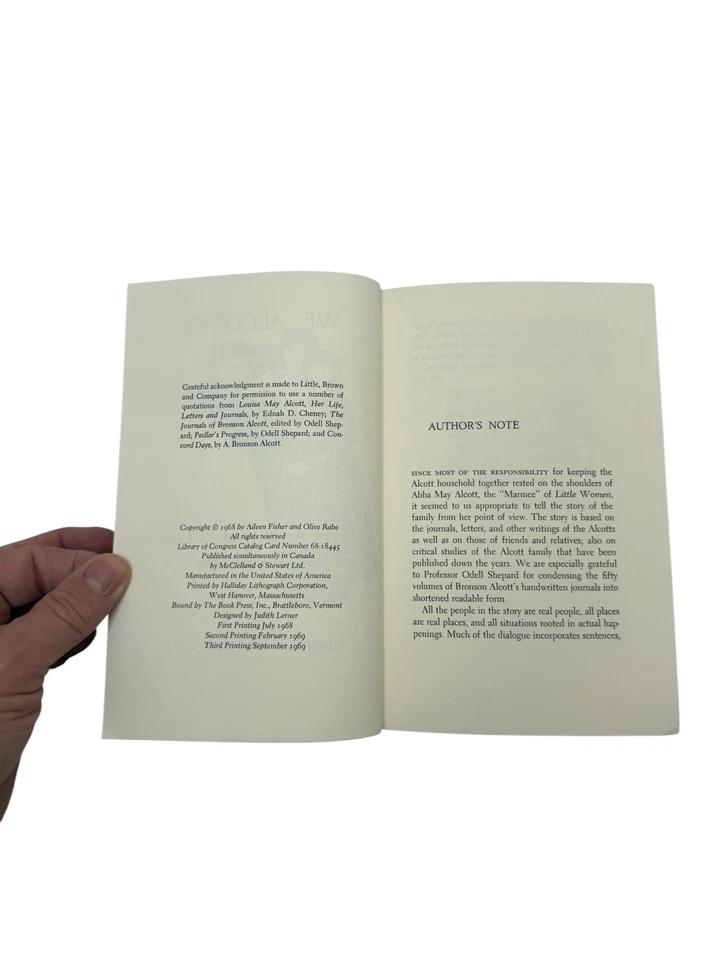 Aileen Fisher/We Alcotts The story of Louisa M. Alcott's family 1968 1st Ed F2 - Image 4 of 4