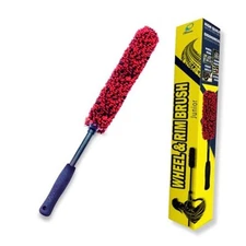 Premium Microfiber Wheel Cleaner Brush | Soft Non-Metallic Rim Cleaner Small 1