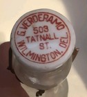 G Verderamo Pictorial Blob Top Beer Bottle Wilmington Delaware New Castle Barrel — photo 7