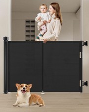 59 inch Retractable Baby Gates 34 inch Tall, Retractable Gate with Reinforced...