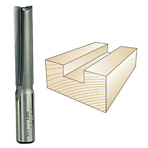 Whiteside Straight Bit, 1/2 in. SH x 1/2 in. CD x 2 in. CL 1071