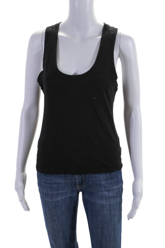 Felicite Damen schwarz Baumwolle U-Ausschnitt ärmellos Tank Top Größe 3 - Bild 1 von 5