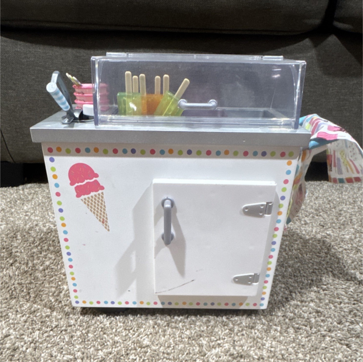 American Girl Ice Cream Cart Shop Set Doll Furniture Accesso