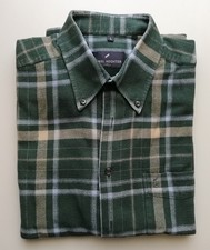 Herren Flanell Hemd Daniel Hechter langarm Gr. L  grün-beige kariert