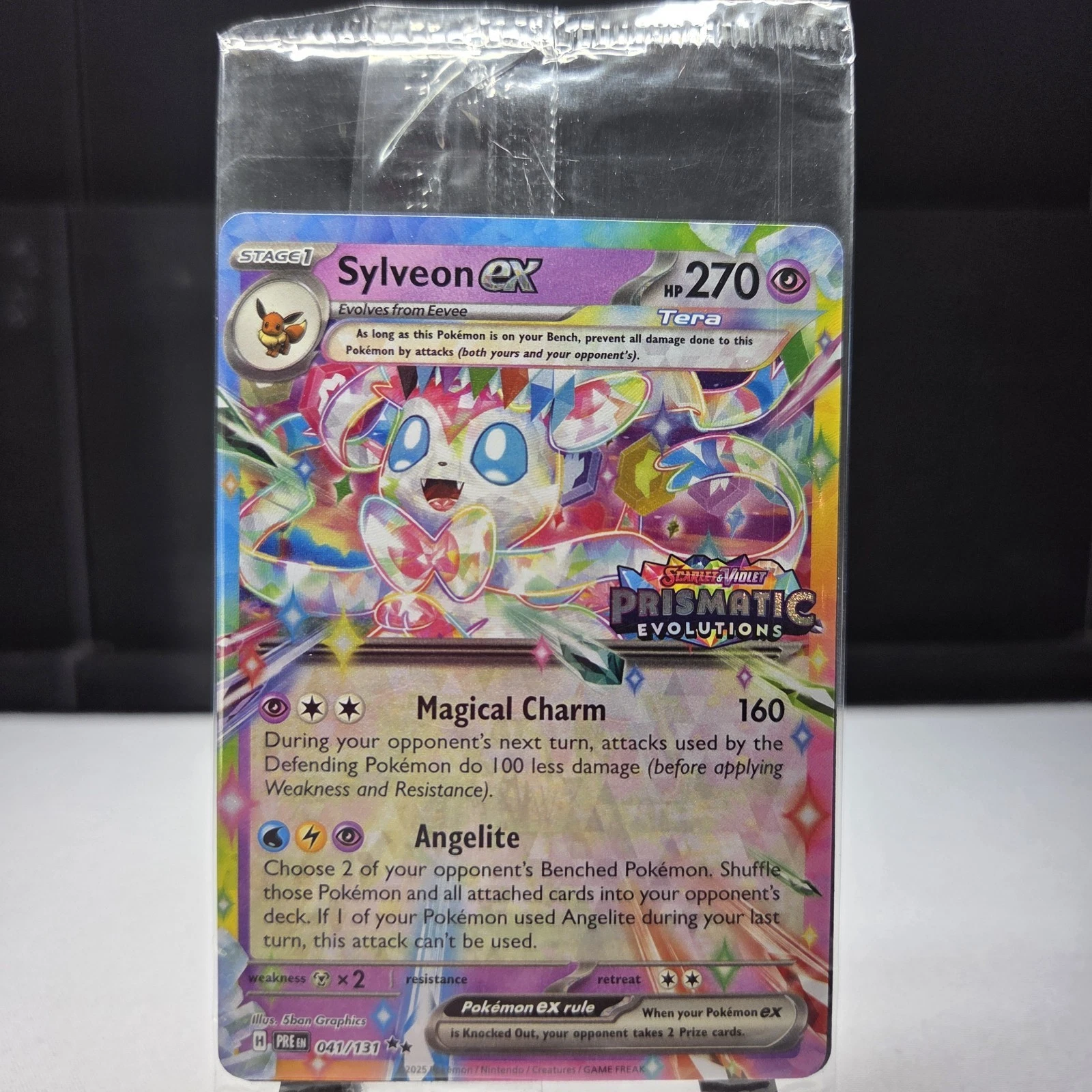 Sealed Sylveon ex Prismatic Evolutions Stamped Promo PRE 041/131 - product detail image 1