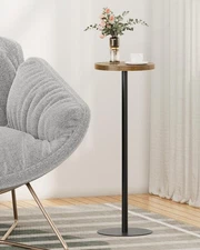 TUTOTAK Tall Round Side Table, Small End Table, Beside Table, Drink Table, Pe...