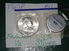 GEM BU UNCIRCULATED UNC MS 1960-P SILVER FRANKLIN HALF DOLLAR BRILLIANT LUSTER