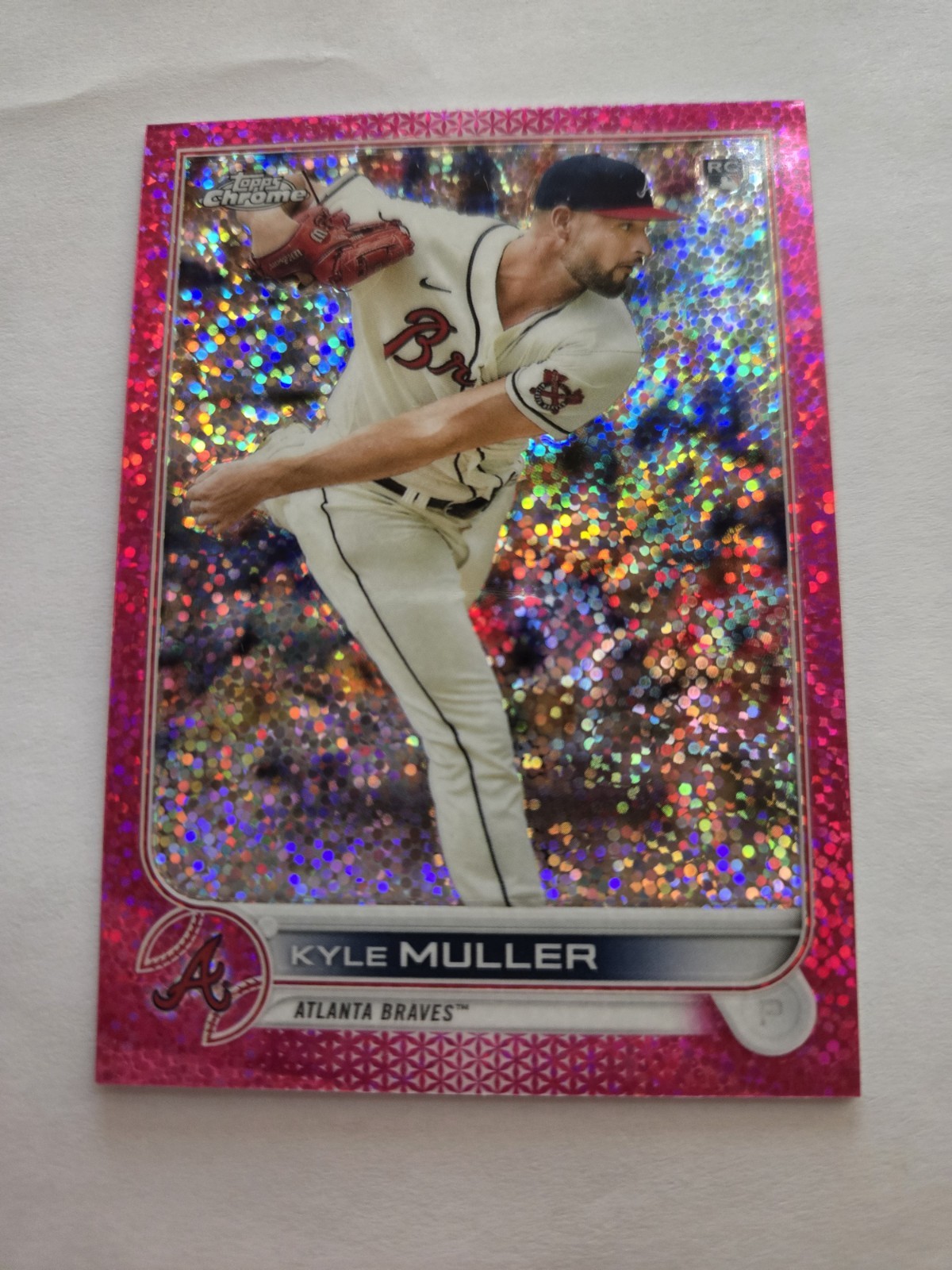 2022 Topps Chrome Magenta Speckle Refractor /350 Kyle Muller #70