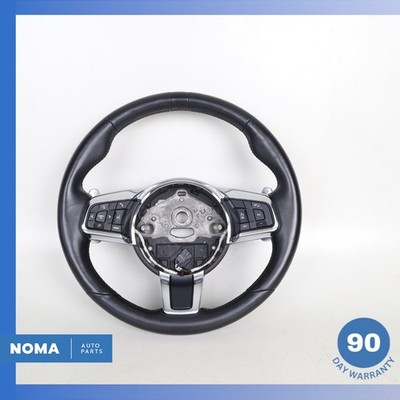 21-24 Jaguar X152 F-Type Steering Wheel w/ Paddle Shifters Black OEM 29k