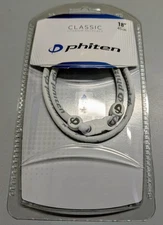 NEW Phiten Classic Titanium Necklace White 18" (45 cm)