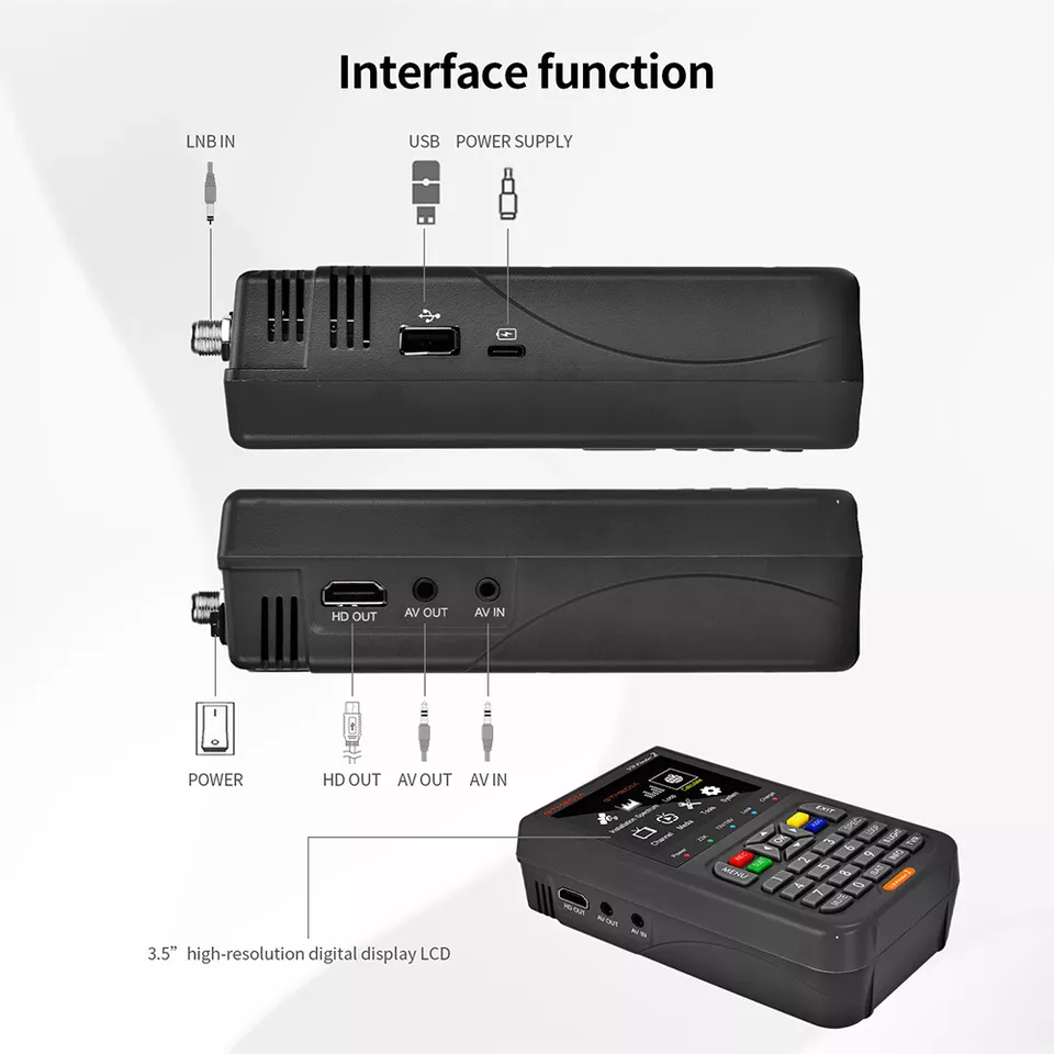 GTMEDIA DVB-S/S2/S2X Satélite Digital TV Buscador de Señales Medidor WIFI HDMI USB CVBS Foto 4 de 4