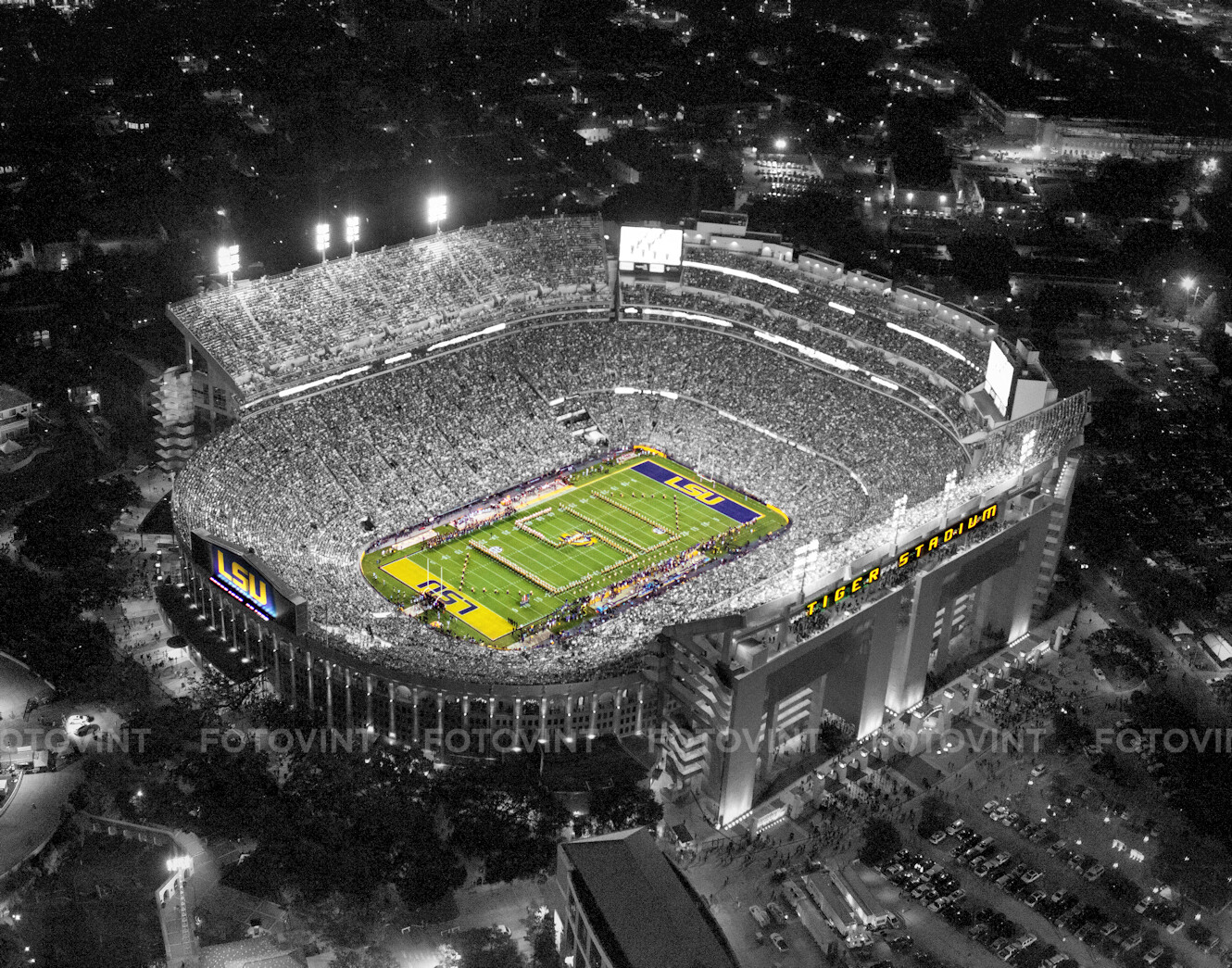 LSU TIGER STADIUM Photo Picture DEATH VALLEY Football Spotlight 8x10