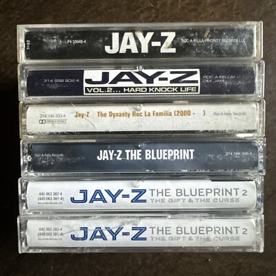 Jay Z Cassette lot of 6 All USA OG versions. Reasonable Doubt