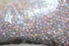 #6-4.  3MM ROUND CZECH GLASS HARLEQUIN FACETED BACK STONES 36 PC