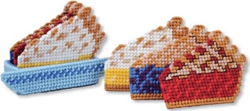Plastic Canvas Pattern Book TISSUE BOXES & COASTERS ~ Christmas, Pies, Fall ++ - Picture 7 of 9