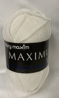 Mary Maxim Maximum Value Yarn - 012 WHITE - 8 oz. 474 yds Acrylic
