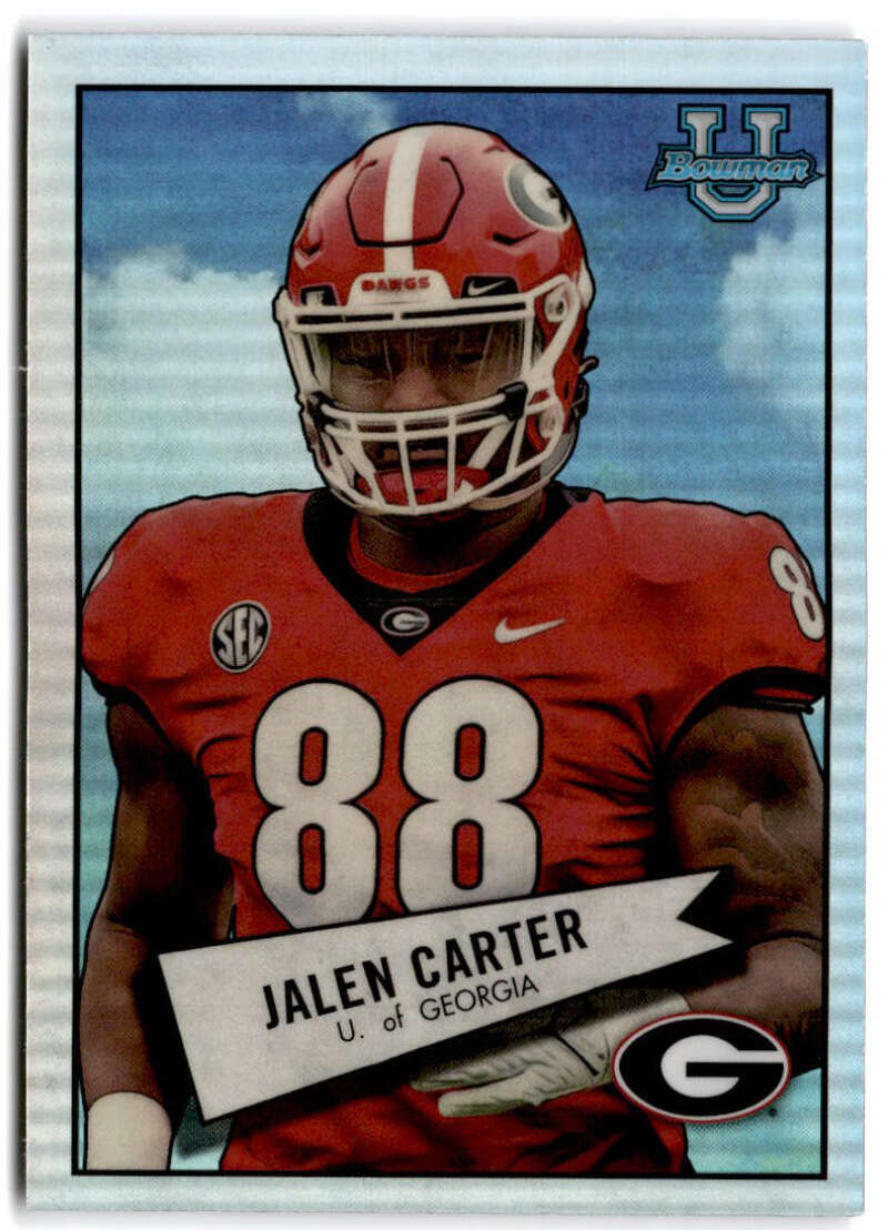 2022 Bowman Chrome University 1952 Refractor #52BF-22 Jalen Carter  Georgia