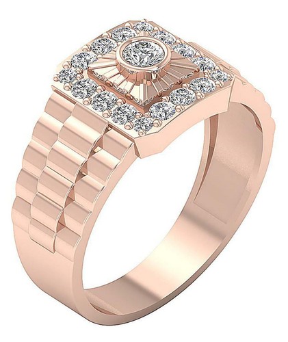 Mens Solitaire Anniversary Ring SI1 G 0.90 Ct Natural Diamond White Gold 11.85MM - Picture 4 of 12